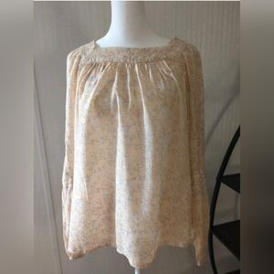 LC Lauren Conrad Pull Over Long Sleeve Floral Blouse Small NWT